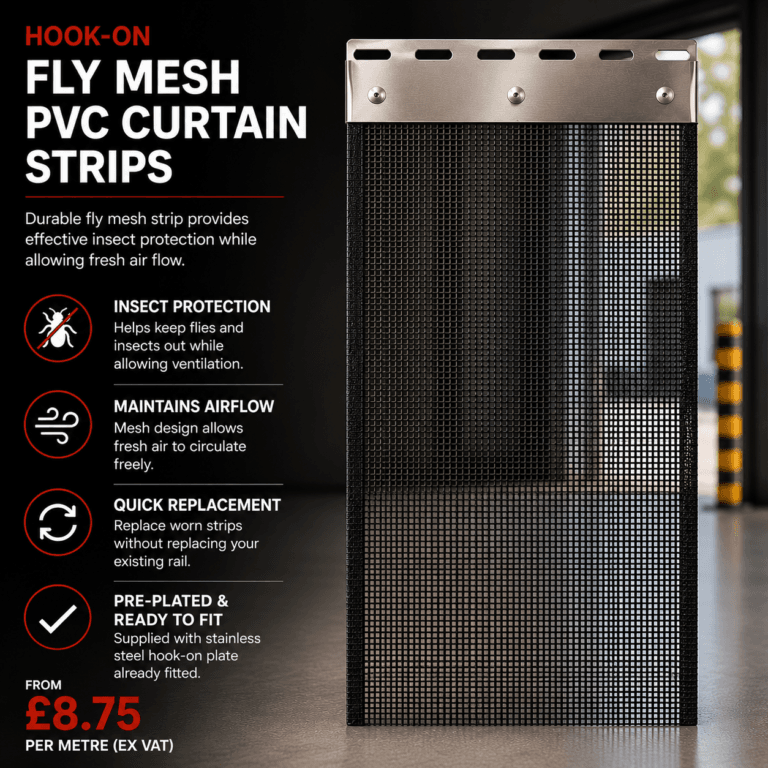Hook On Fly Mesh Curtain Strips