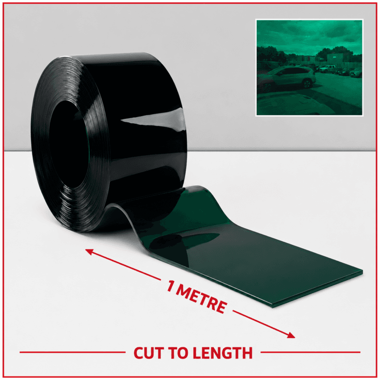 Transparent Green PVC Strip By The Metre
