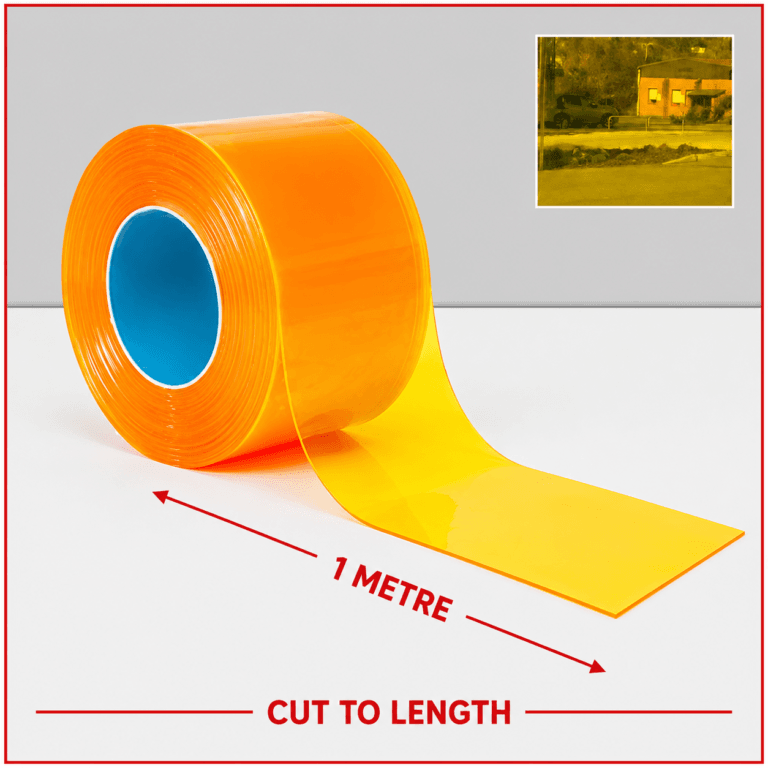 Transparent Yellow PVC Strip By The Metre
