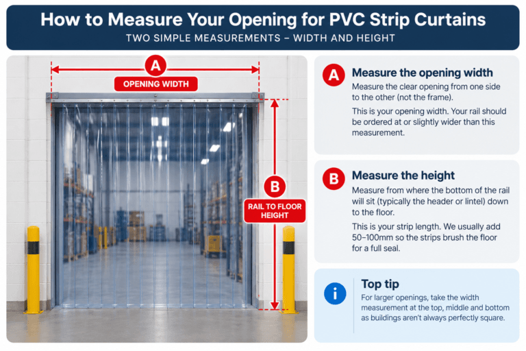 How to Measure a PVC Strip Curtain Opening